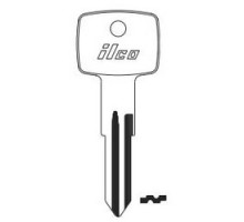 KABA ILCO CORP  B61 NP A06  AF00005812              Vehicle Key Blank, Brass, Nickel Plated, 6 Price Group, For General Motors, Opel