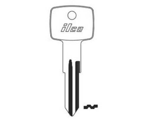 KABA ILCO CORP  B61 NP A06  AF00005812              Vehicle Key Blank, Brass, Nickel Plated, 6 Price Group, For General Motors, Opel