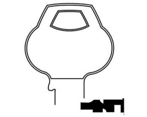 CORBIN RUSSWIN INC  N23-6PIN-11               Door Lock Key Blank, Reverse, Cylinder, Single-Section, Standard, 6-Pin, N-Class Bitting, Plain Bow