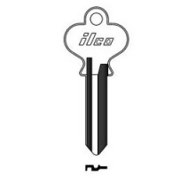 KABA ILCO CORP  1177A NP A20  AA50801002              Cylinder Lock Key Blank, 6-Pin, Brass, Nickel Plated, 20 Price Group, For National E-Z Set