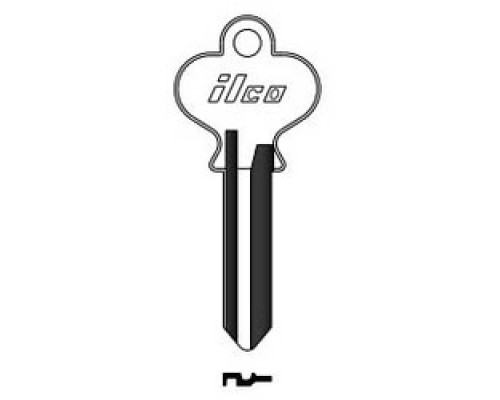 KABA ILCO CORP  1177A NP A20  AA50801002              Cylinder Lock Key Blank, 6-Pin, Brass, Nickel Plated, 20 Price Group, For National E-Z Set