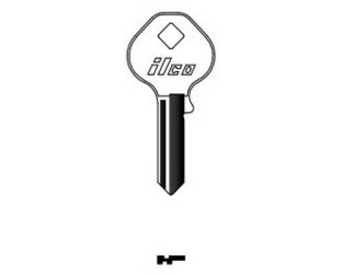 KABA ILCO CORP  1092D NP A03  AL3391700B              Cylinder Lock Key Blank, Brass, Nickel Plated, 3 Price Group, For Master