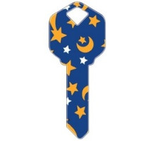 HOWARD KEYS  KW-HK5               Decorative Key Blank, Kwikset, Moon and Stars Design