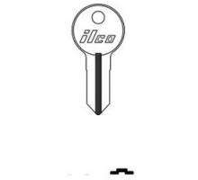 KABA ILCO CORP  ILL2 NP A14               Cylinder Lock Key Blank, Brass, Nickel Plated, 14 Price Group, For Illinois