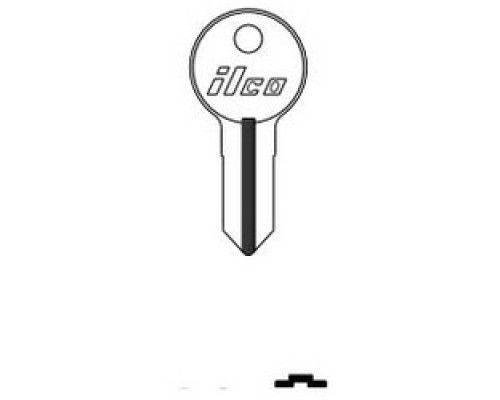 KABA ILCO CORP  ILL2 NP A14               Cylinder Lock Key Blank, Brass, Nickel Plated, 14 Price Group, For Illinois