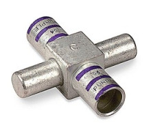 THOMAS & BETTS CROSS1        Copper Cross Connector, Wire Size #1 AWG, Length 1.812 Inches 46.02mm , Height 1.23 Inches 31.24mm , Tin Plated, Die Code 37, Die Color Code Green