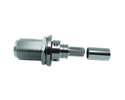 TIMES MICROWAVE EZ-300-NF-BH-X 3190-8013       N-FEMALE JACK BULKHEAD  CRIMP CONNECTOR NON-SOLDER PIN NO BRAID TRIM