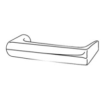 ADAMS RITE MANUFACTURING  3080E03-0-3U-50-32D               Exit Device Entry Trim, Electrified, Fail Secure, 24 Volt DC, Square Handle, Universal Kit, Satin Stainless, With Hole