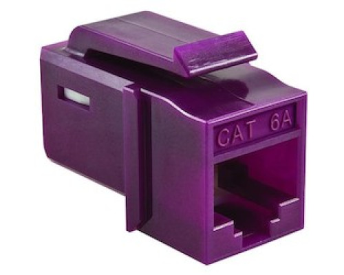 HELLERMANNTYTON  GSTJ6AU-VI               GST Category 6A UTP Modular Keystone Jack, Plenum Rated, Violet, 1/bag