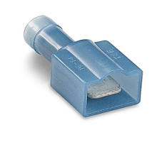 THOMAS & BETTS  14RB-251T               Nylon Insulated Male Tab, Wire Range #16-#14 AWG, Copper, Tin Plated, Length 1.13 Inches, Width .45 Inches, Maximum Insulated .170, Tab Size .250x.032, Blue