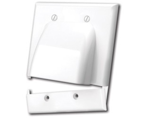VANCO  120627               Hinged Bulk Cable Wall Plates- Dual and White