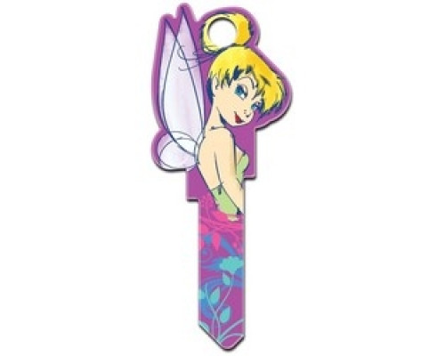 HOWARD KEYS  SC1-D102               Decorative Key Blank, Schlage, Printed, Disney Tinker Bell Shape, Individually Carded