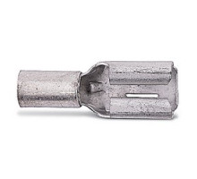 THOMAS & BETTS  C250M               Non-Insulated Female Disconnect, Length 0.73in, Width 0.31in, Tab Size 0.250x.032, Wire Range #12-#10 AWG, Copper, Tin Plated, On Mylar Tape, 500 Pack