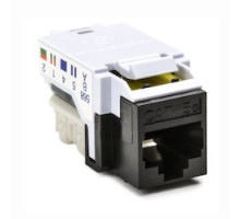HELLERMANNTYTON  RJ45FC5E-BLK               Category 5e Modular Keystone Jack, Plenum Rated, Black, 1/bag