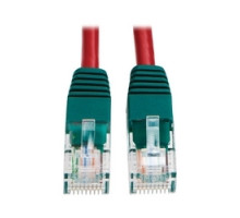 TRIPP LITE N010-010-RD        Cat5e 350MHz Molded Cross-over Patch Cable RJ45 M/M - Red, 10-ft.