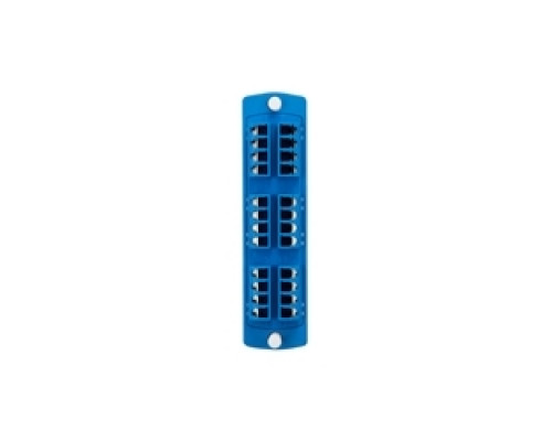 LEVITON 5F100-4LL        Opt-X Precision Molded Plate Blue , Single-mode OS1/2, Quad LC, 24 Fibers, Zirconia Ceramic Sleeve