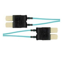 COMPULINK  SCCSCC50D2               2-Fiber Jumper 6.6ft / 2m SC to SC ceramic tip 50 micron multimode OM2 SX150 Aqua