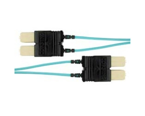 COMPULINK  SCCSCC50D2               2-Fiber Jumper 6.6ft / 2m SC to SC ceramic tip 50 micron multimode OM2 SX150 Aqua