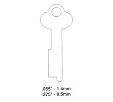 KABA ILCO CORP  1028 NS A31  AD40105003              Safe Deposit Key Blank, 0.375