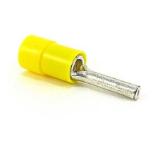 THOMAS & BETTS  TV10-14PT-L               Insulated Vinyl Pin Terminals For Wire Range 12-10, Yellow