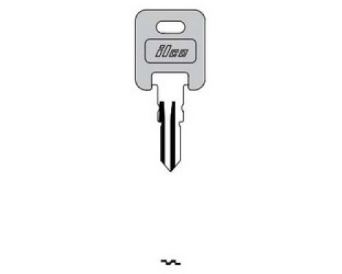 KABA ILCO CORP  FIC3-P NP A09  AJ00001262              Vehicle Key, Black Plastic Head, Brass, Nickel Plated, 9 Price Group, For FIC