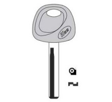 KABA ILCO CORP  HY18-P NS A95               Vehicle Key Blank, Plastic Head, Brass, Nickel Plated, For 2012 Year Hyundai Accent Model, 21 Price Group