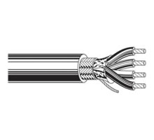 BELDEN  9931 0601000               Multi-Conductor - Low-Capacitance Computer Cable for EIA RS-232/423 6 24 AWG FHDPE SH PVC Chrome