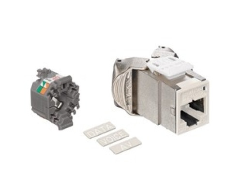 LEVITON  6ASJK-RI6               Mod Jack, Atlas-X1, Category 6A Shielded Connector, Ivory