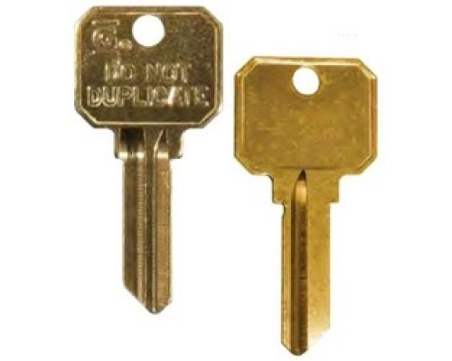 GENERAL LOCK  KB WR5 DND BR               Key Blank, Weiser 1555 Keyway, DO NOT DUPLICATE Legend, Neuter Security Bow, Brass