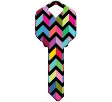HOWARD KEYS  SC1-HK45               Decorative Key Blank, Schlage, Chevron Design