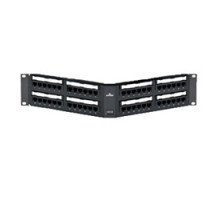LEVITON  69587-U48               eXtreme 6+ Universal Angled Patch Panel, 48-Port, 2RU, Category 6