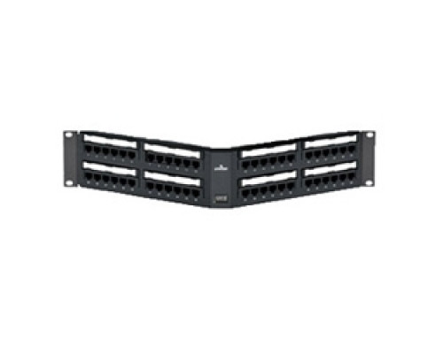 LEVITON  69587-U48               eXtreme 6+ Universal Angled Patch Panel, 48-Port, 2RU, Category 6