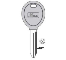 KABA ILCO CORP  Y160-PT NP  IAX00000532              Vehicle Key Blank, Transponder Key, Brass, Nickel Plated, For Chrysler