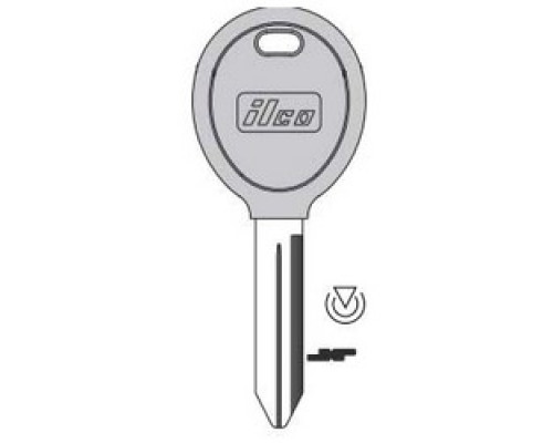 KABA ILCO CORP  Y160-PT NP  IAX00000532              Vehicle Key Blank, Transponder Key, Brass, Nickel Plated, For Chrysler