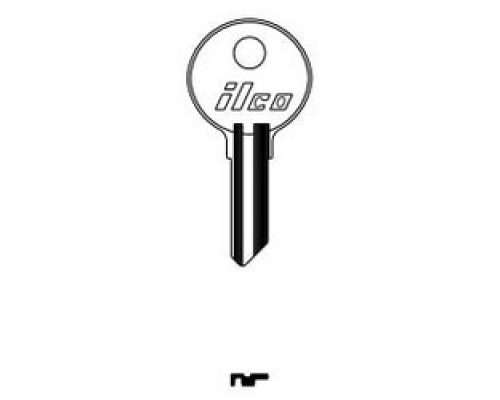 KABA ILCO CORP  1069C NP A15  AA27311082              Cylinder Lock Key Blank, Brass, Nickel Plated, 15 Price Group, For National Cabinet Lock