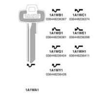 KABA ILCO CORP  1A1WH1 NS A55  IAR00000353              Key Blank, Look-Alike, WH Keyway, Natural Nickel Silver, 15 Price Group, For Best