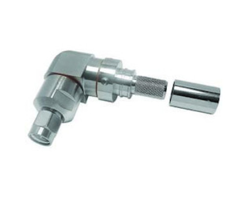 TIMES MICROWAVE EZ-300-SM-RA-X 3190-8015       SMA-MALE PLUG RIGHT ANGLE CRIMP CONNECTOR NON-SOLDER PIN NO BRAID TRIM