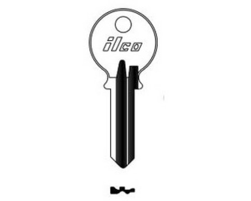 KABA ILCO CORP  1049E NP A15  AA52838022              Cylinder Lock Key Blank, Brass, Nickel Plated, 15 Price Group, For Safe