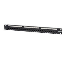 TRIPP LITE  N254-024               24-Port 1U Rack-Mount Cat6/Cat5 Feedthrough Patch Panel, RJ45 Ethernet, TAA