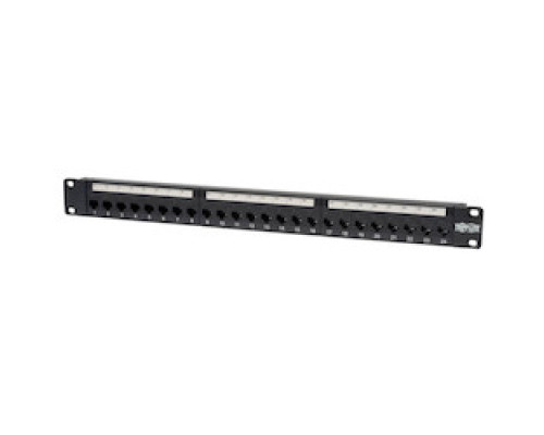TRIPP LITE  N254-024               24-Port 1U Rack-Mount Cat6/Cat5 Feedthrough Patch Panel, RJ45 Ethernet, TAA