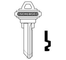 SCHLAGE ALLEGION BRAND  35-131-F-XQ06-878        Door Lock Cylinder Key Blank, Classic, Conventional, Plain Bow, 6-Pin Cylinder, F Keyway, Nickel Silver, With DO NOT DUPLICATE Stamp