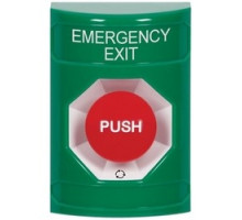 SAFETY TECHNOLOGY INTL  SS2101EX-EN               Pushbutton Switch, Multi-Purpose, Turn-To-Reset Switch Configuration, Emergency Exit Legend, English Language, Green, Without Cover