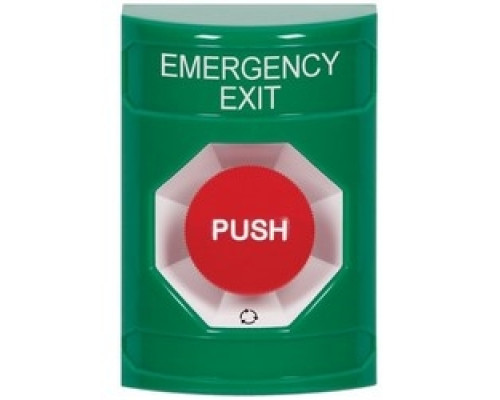 SAFETY TECHNOLOGY INTL  SS2101EX-EN               Pushbutton Switch, Multi-Purpose, Turn-To-Reset Switch Configuration, Emergency Exit Legend, English Language, Green, Without Cover