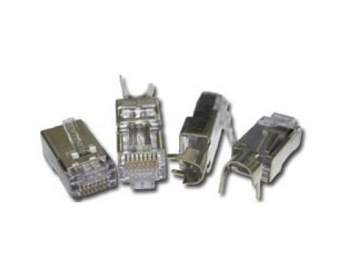 SENTINEL CONNECTOR SYSTEMS INC  111S08080090H34               Modular Plug, 8-Position 8-Conductor, 30 VAC/42 VDC at 1.5A, Cat 6, Shielded Cable, Polycarbonate, 0.12 Thk Phosphor Bronze Contact