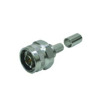 TIMES MICROWAVE EZ-300-NMH-X 3190-2420       N-MALE PLUG CRIMP CONNECTOR NON SOLDER PIN HEX/KNURL NUT NO BRAID TRIM