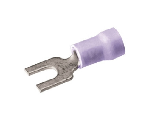 BURNDY  TP148F  509268              Copper Terminal, Fork Tongue, 16-14 AWG, #6-#8 Stud, Vinyl Insulated, Tin Plated