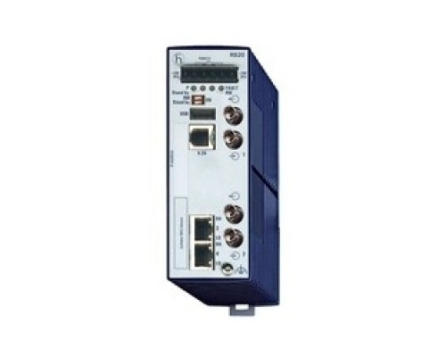 HIRSCHMANN  943434066   4 port Fast-Ethernet Compact OpenRail Switch, managed, software Layer 2 Enhanced, for DIN rail store-and-forward-switching, fanless; 4 ports in total; 1. uplink: 100BASE-FX, MM-ST; 2. uplink: 100BASE-FX, MM-ST; 2 x 10/100 BASE