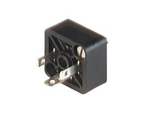 HIRSCHMANN 933117100  GSSA 200 black; Appliance connector with central nut and 2 screws M 3 x 8, 2 contacts + PE, industrial standard 9.4 mm , Type C, 4A, 250V