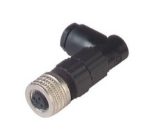 HIRSCHMANN  933368100   ELWIKA 3008 V; Angled Cable Socket, unassembled, strain relief by means of clamping cage, 3 Contacts, Type: M 9.5 x 1, black housing