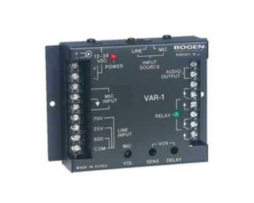 BOGEN VAR1         Voice activated relay requires PRS40C P.S.